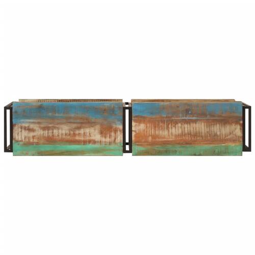 Tv-bord 140x30x40 cm massivt genbrugstræ