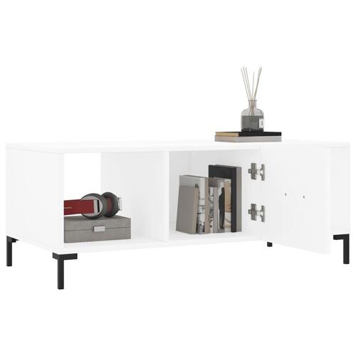 Sofabord 102x50x40 cm konstrueret træ hvid