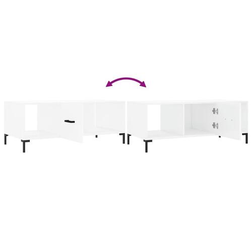 Sofabord 102x50x40 cm konstrueret træ hvid