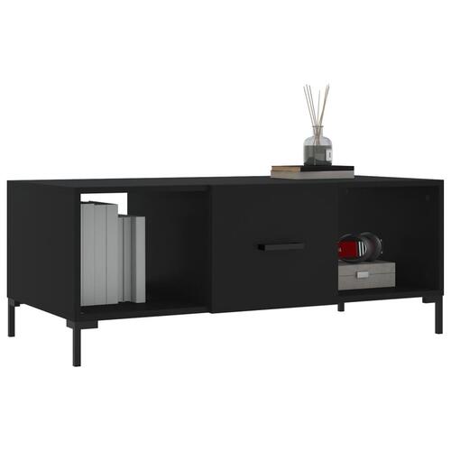 Sofabord 102x50x40 cm konstrueret træ sort