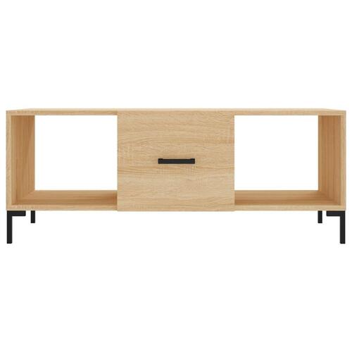 Sofabord 102x50x40 cm konstrueret træ sonoma-eg