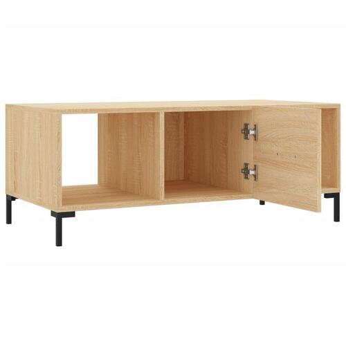 Sofabord 102x50x40 cm konstrueret træ sonoma-eg