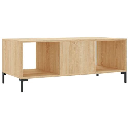 Sofabord 102x50x40 cm konstrueret træ sonoma-eg