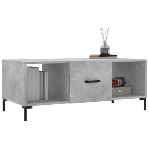 Sofabord 102x50x40 cm konstrueret træ betongrå