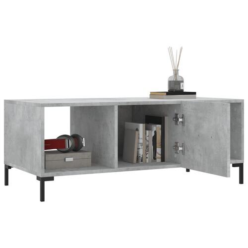 Sofabord 102x50x40 cm konstrueret træ betongrå