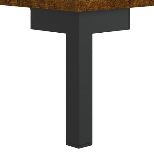 Sofabord 102x50x40 cm konstrueret træ røget egetræsfarve