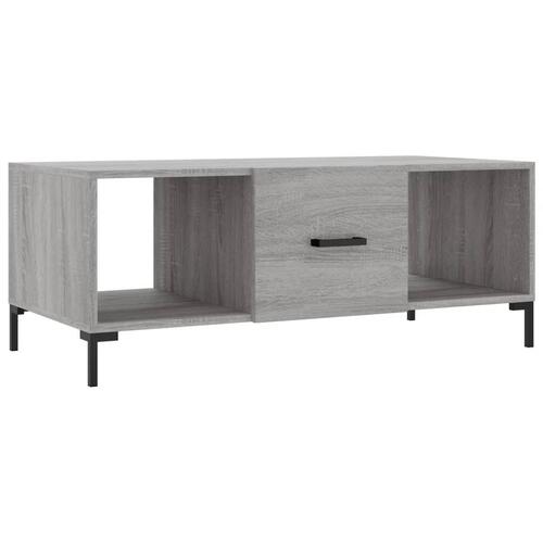 Sofabord 102x50x40 cm konstrueret træ grå sonoma-eg