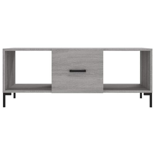Sofabord 102x50x40 cm konstrueret træ grå sonoma-eg