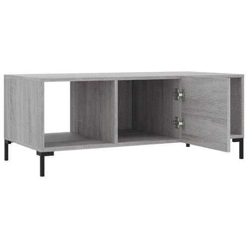 Sofabord 102x50x40 cm konstrueret træ grå sonoma-eg