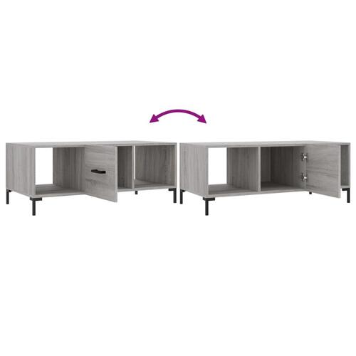 Sofabord 102x50x40 cm konstrueret træ grå sonoma-eg