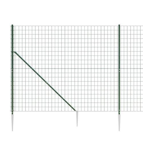 Trådhegn med jordspyd 1,6x25 m grøn