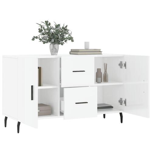 Skænk 100x36x60 cm konstrueret træ hvid højglans
