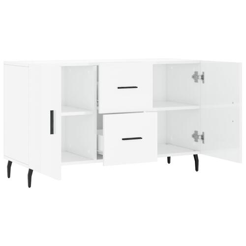 Skænk 100x36x60 cm konstrueret træ hvid højglans
