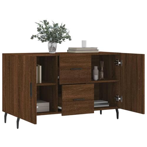 Skænk 100x36x60 cm konstrueret træ brun egetræsfarve