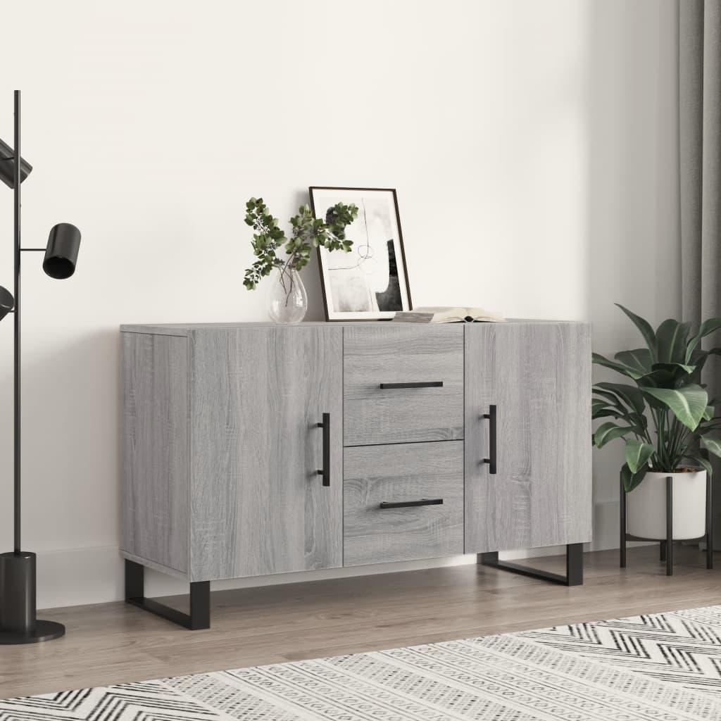 Skænk 100x36x60 cm konstrueret træ grå sonoma-eg