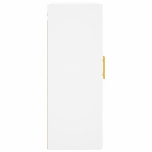 Væghængt skab 69,5×34×90 cm - hvid opbevaring med låger