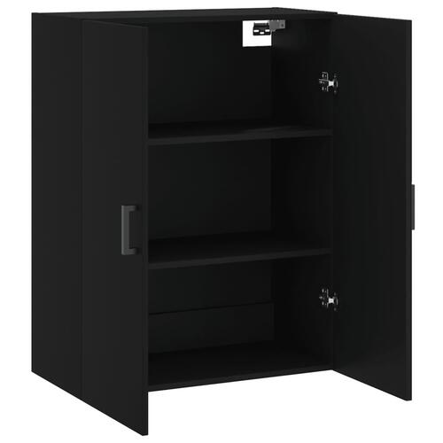 Væghængt skab 69,5x34x90 cm sort