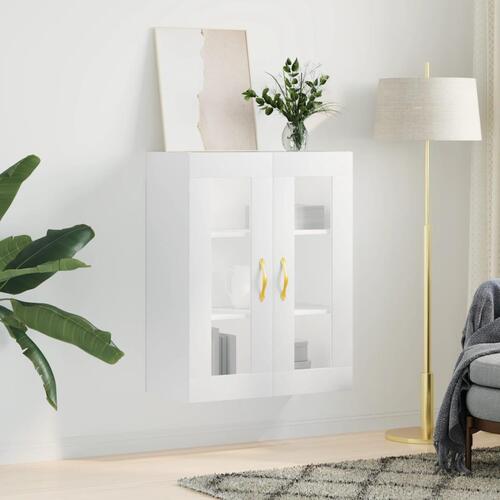 Væghængt skab 69,5x34x90 cm hvid