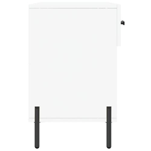 Skobænk 102x35x55 cm konstrueret træ hvid