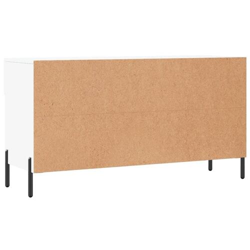 Skobænk 102x35x55 cm konstrueret træ hvid