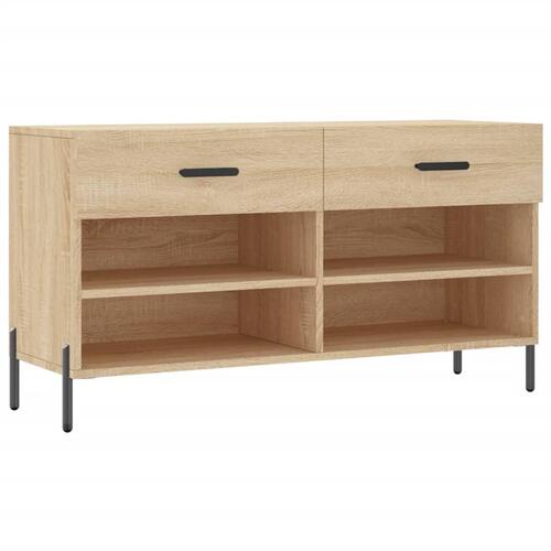 Skobænk 102x35x55 cm konstrueret træ sonoma-eg