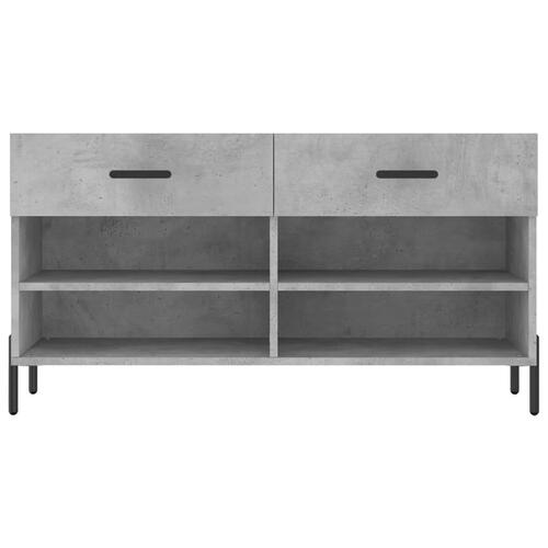 Skobænk 102x35x55 cm konstrueret træ betongrå