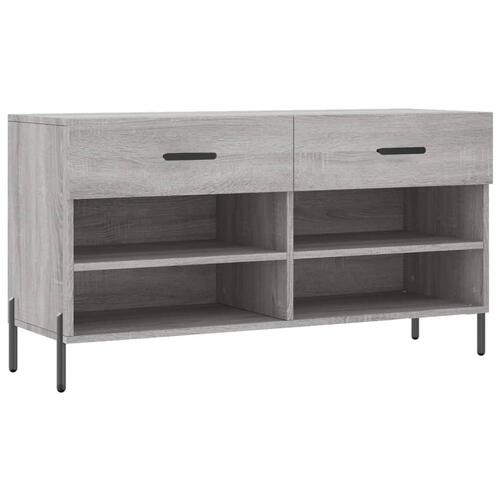 Skobænk 102x35x55 cm konstrueret træ grå sonoma-eg