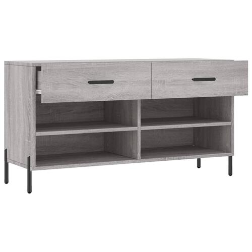 Skobænk 102x35x55 cm konstrueret træ grå sonoma-eg