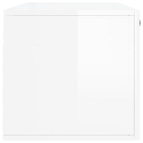 Vægskab 100x36,5x35 cm konstrueret træ hvid højglans