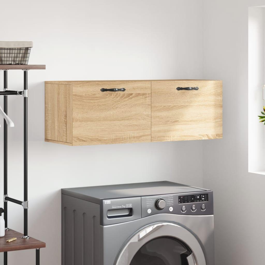 Vægskab 100×36,5×35 cm i konstrueret træ - sonoma-eg billede