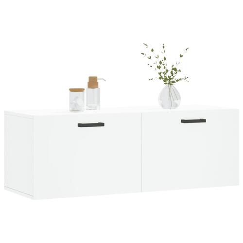 Vægskab 100x36,5x35 cm konstrueret træ hvid