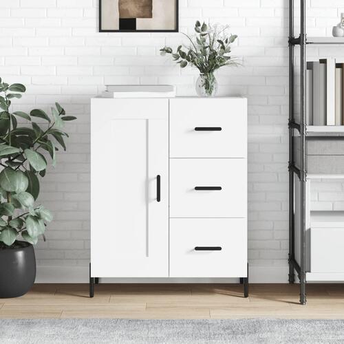 Skænk 69,5x34x90 cm konstrueret træ hvid