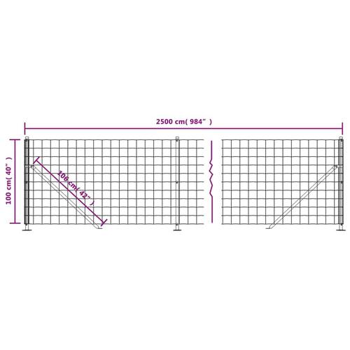Trådhegn med flange 1x25 m grøn