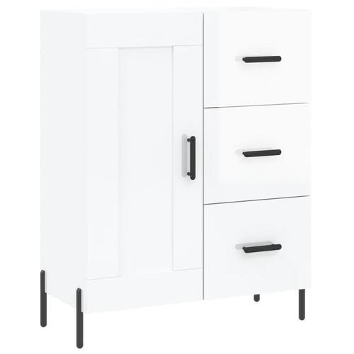 Skænk 69,5x34x90 cm konstrueret træ hvid højglans