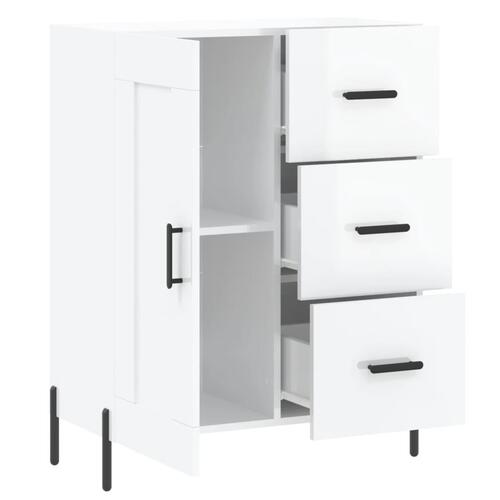 Skænk 69,5x34x90 cm konstrueret træ hvid højglans