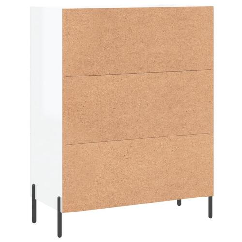 Skænk 69,5x34x90 cm konstrueret træ hvid højglans