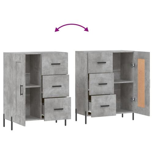 Skænk 69,5x34x90 cm konstrueret træ betongrå
