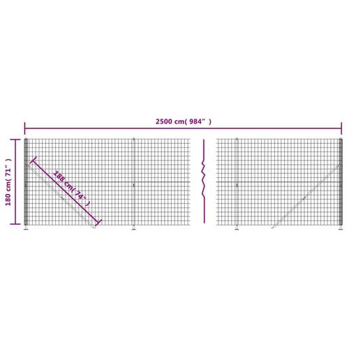 Trådhegn med flange 1,8x25 m grøn