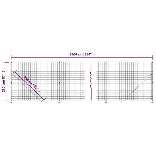 Trådhegn med flange 2,2x25 m grøn