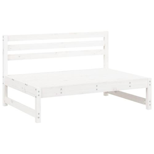 Midtermodul til sofa 120x80 cm massivt fyrretræ hvid