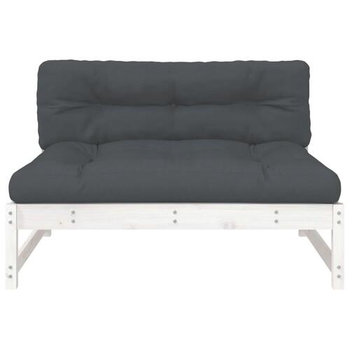 Midtermodul til sofa 120x80 cm massivt fyrretræ hvid