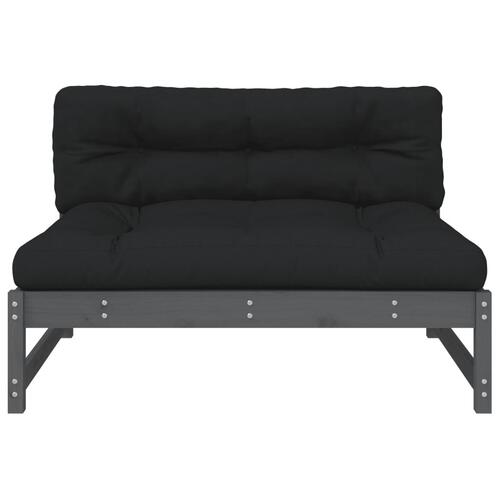 Midtermodul til sofa 120x80 cm massivt fyrretræ grå