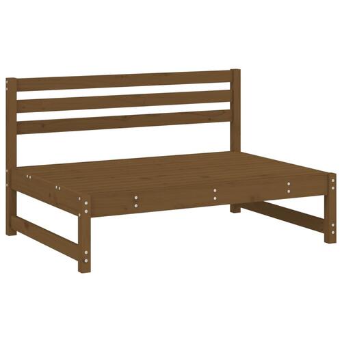 Midtermodul til sofa 120x80 cm massivt fyrretræ honningbrun