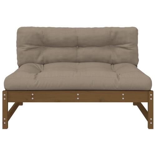 Midtermodul til sofa 120x80 cm massivt fyrretræ honningbrun