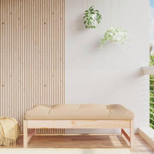 Udendørs fodskammel 120x80 cm massivt fyrretræ