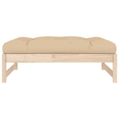 Udendørs fodskammel 120x80 cm massivt fyrretræ