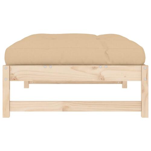 Udendørs fodskammel 120x80 cm massivt fyrretræ