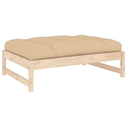 Udendørs fodskammel 120x80 cm massivt fyrretræ