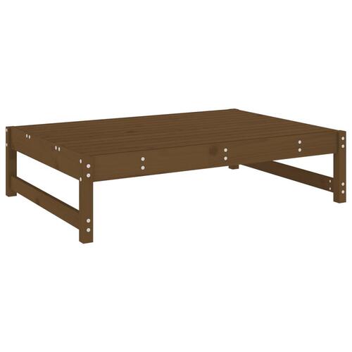 Udendørs fodskammel 120x80 cm massivt fyrretræ honningbrun