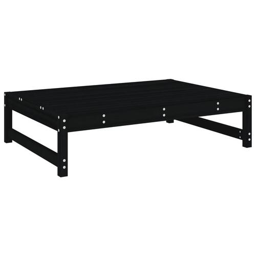 Udendørs fodskammel 120x80 cm massivt fyrretræ sort